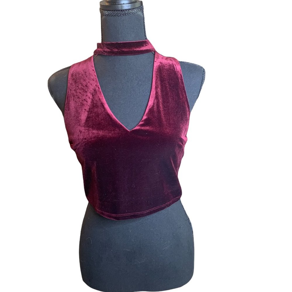 One Clothing | Velour Crop Top